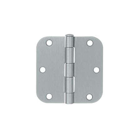 Satin Brass 3.5 X 3.5 Plain Bearing 5/8 Radius Corners Mortise Hinge, 10PK Pairs